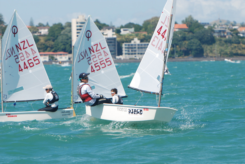 William, Pat and Scott in action day 1 Auckland Opti Champs 2014.